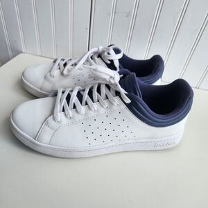 White and Navy Sneakers